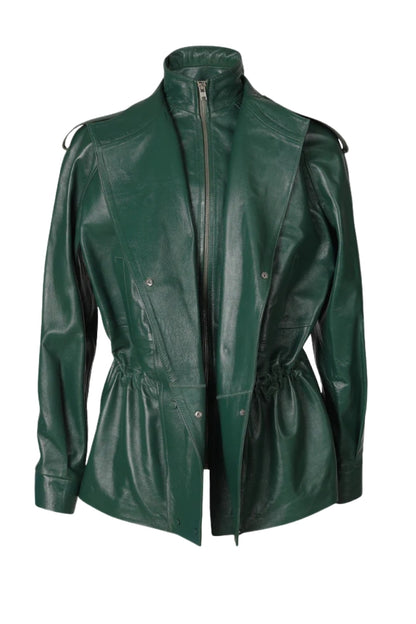 Gavin Leather Jacket Olive