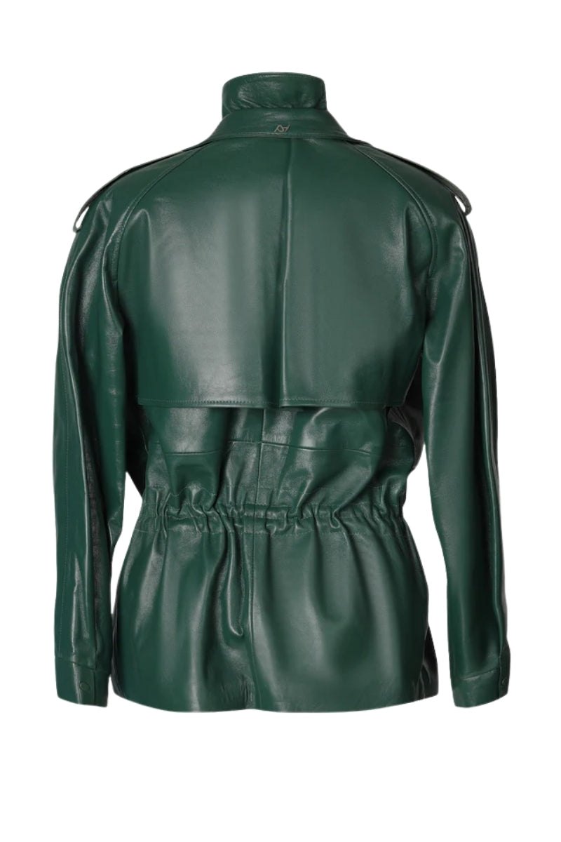 Gavin Leather Jacket Olive