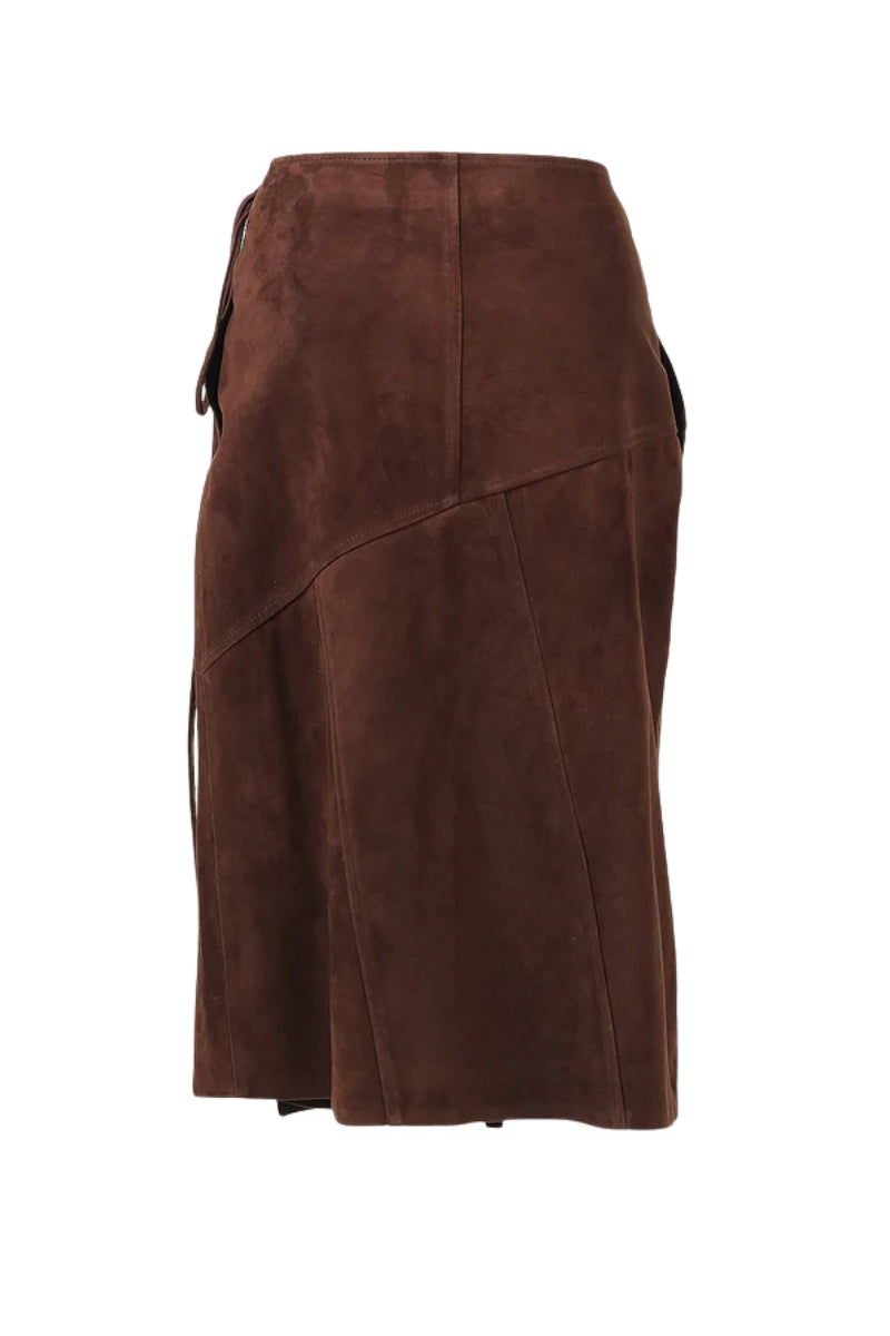 Matilda Suede Skirt Brown