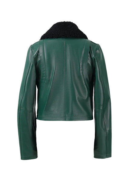 Emery Leather Jacket Olive
