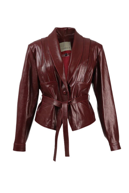 Damian Leather Jacket Burgundy