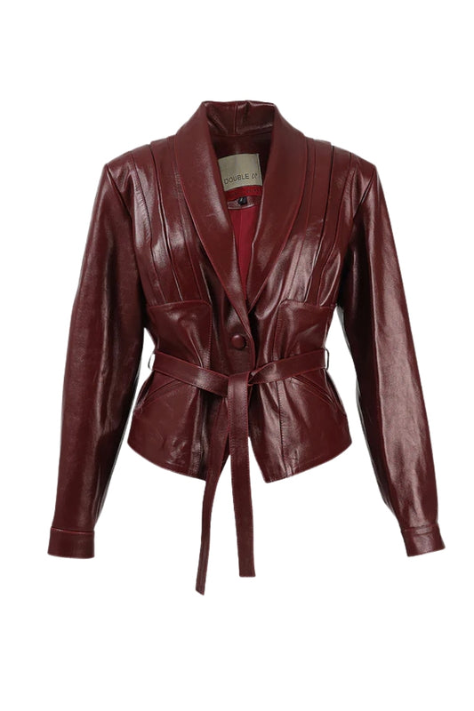 Damian Leather Jacket Burgundy