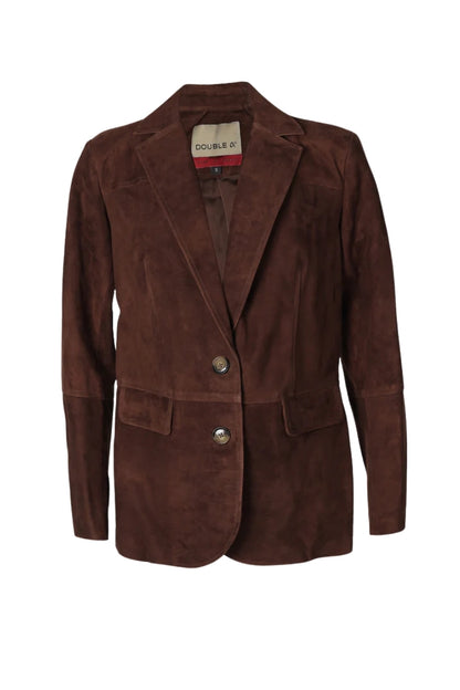 Polaris II Leather Blazer Brown Suede