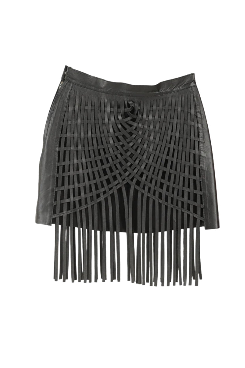 Attalea Leather Skirt Black