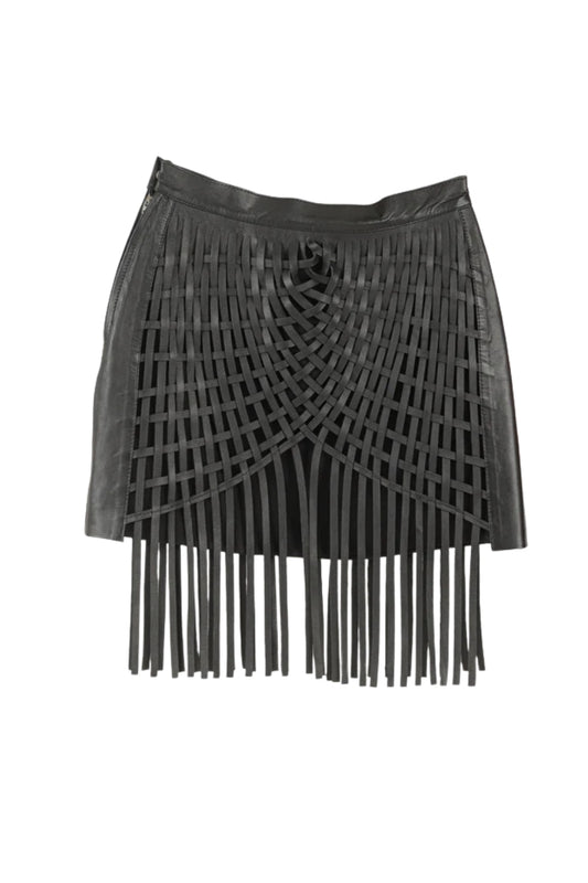Attalea Leather Skirt Black