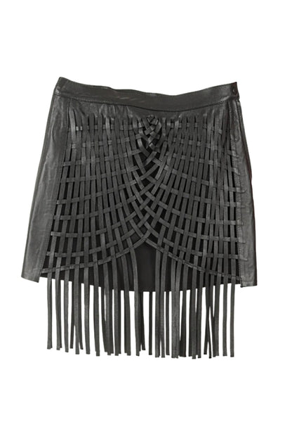 Attalea Leather Skirt Black