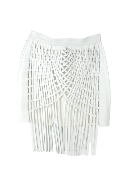 Attalea Leather Skirt White