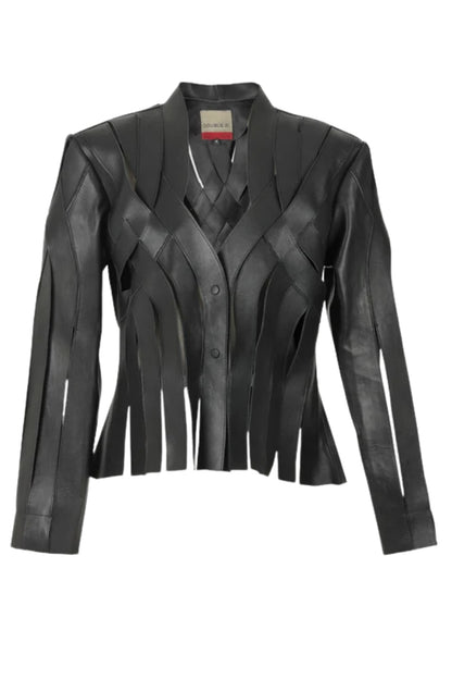 Brianna Leather Jacket Black