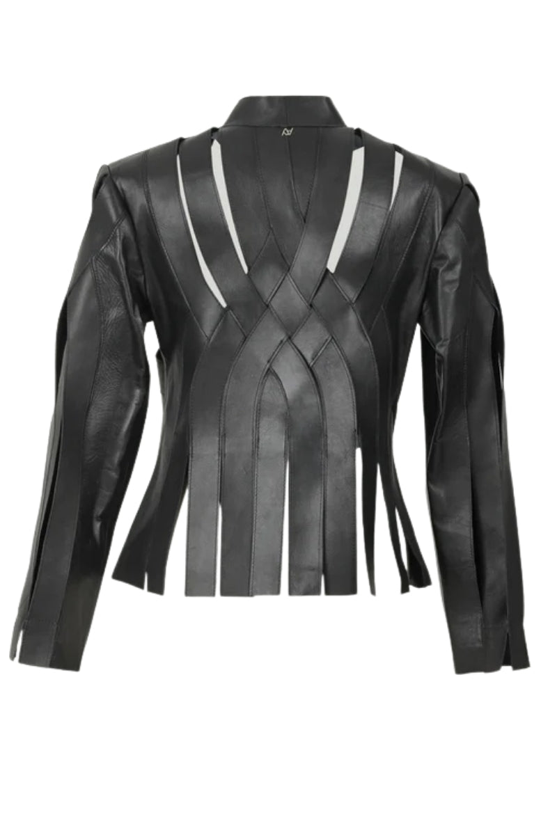Brianna Leather Jacket Black