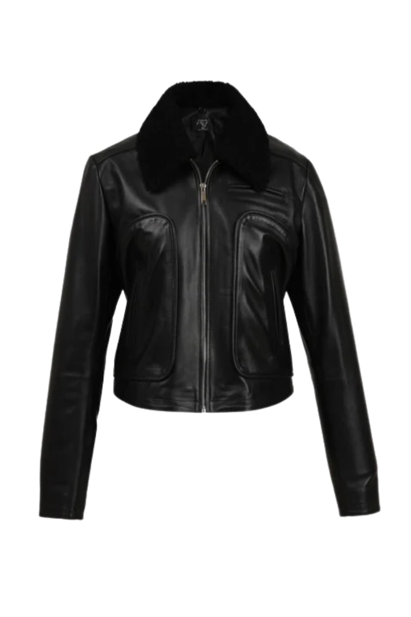 Emery Leather Jacket All Black