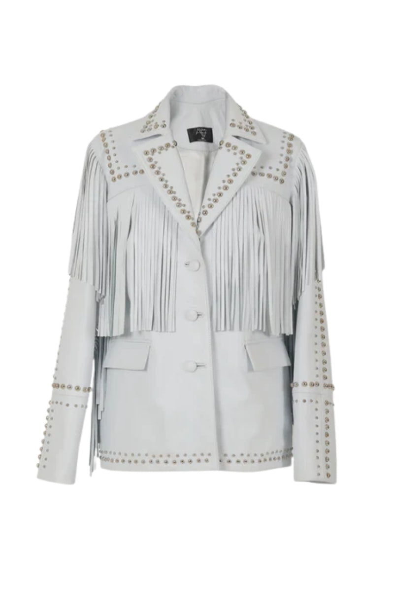 Scarlett Leather Jacket White