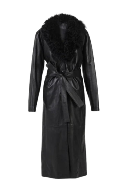 Dominic Leather Coat Black