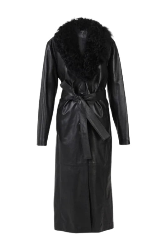 Dominic Leather Coat Black