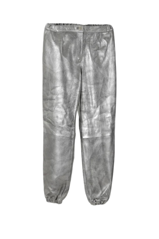 Tempest Cargo Leather Pants Washed Silver