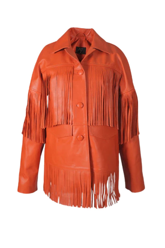 Pyrus Leather Jacket Orange