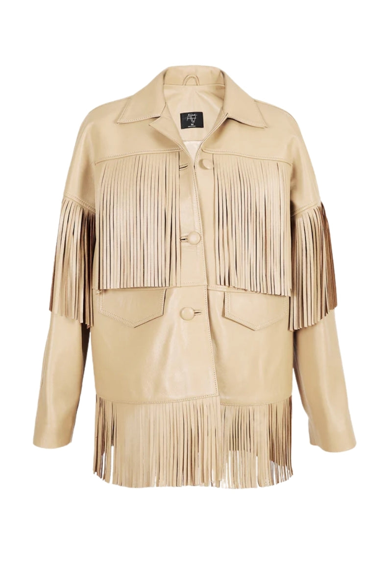Pyrus Leather Jacket Nude Beige