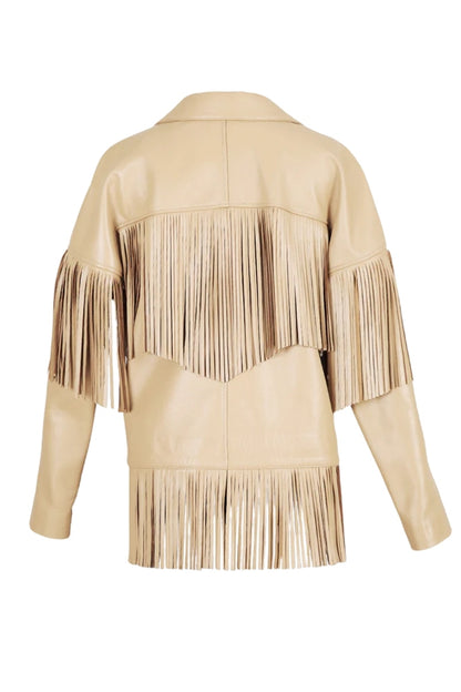 Pyrus Leather Jacket Nude Beige