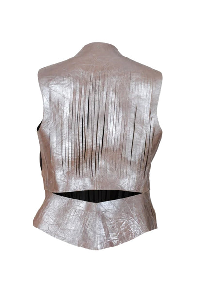 Ayla II Leather Vest Dusty Rose