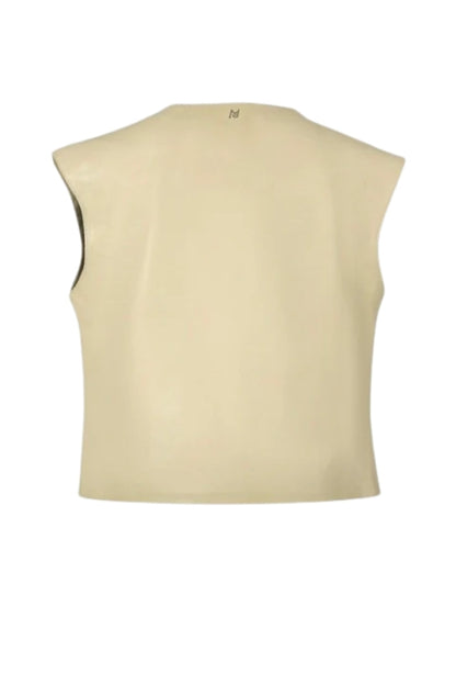 Fiona Leather Top Butter Yellow