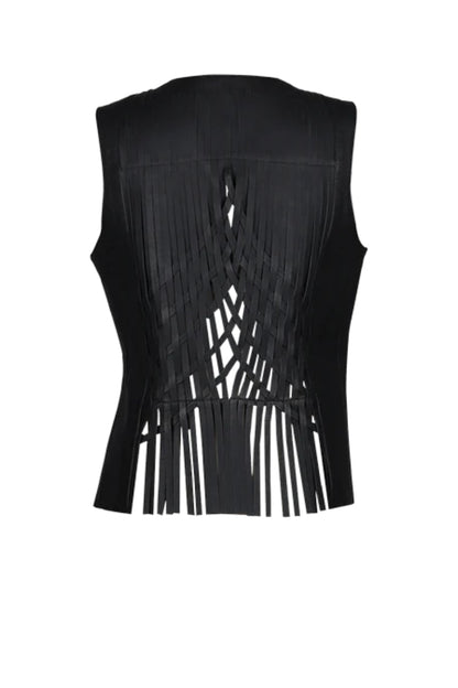 Attalea Leather Vest Black