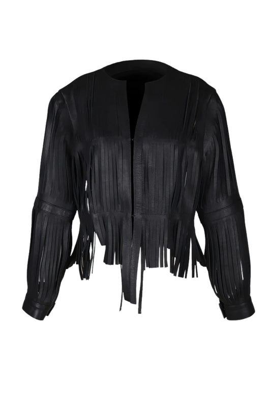 Ayla Leather Jacket Black