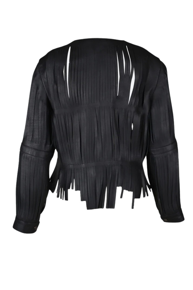 Ayla Leather Jacket Black