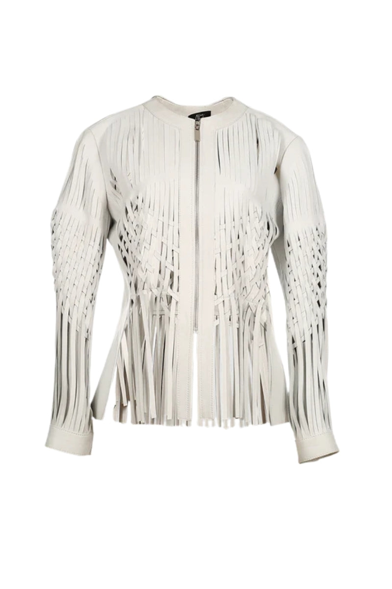 Attalea Leather Jacket White