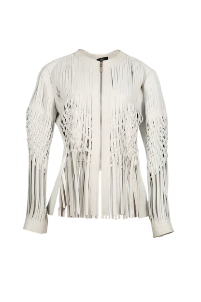 Attalea Leather Jacket White