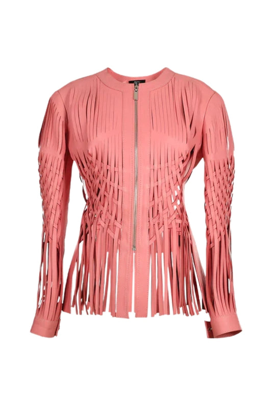 Attalea Leather Jacket Blush Pink