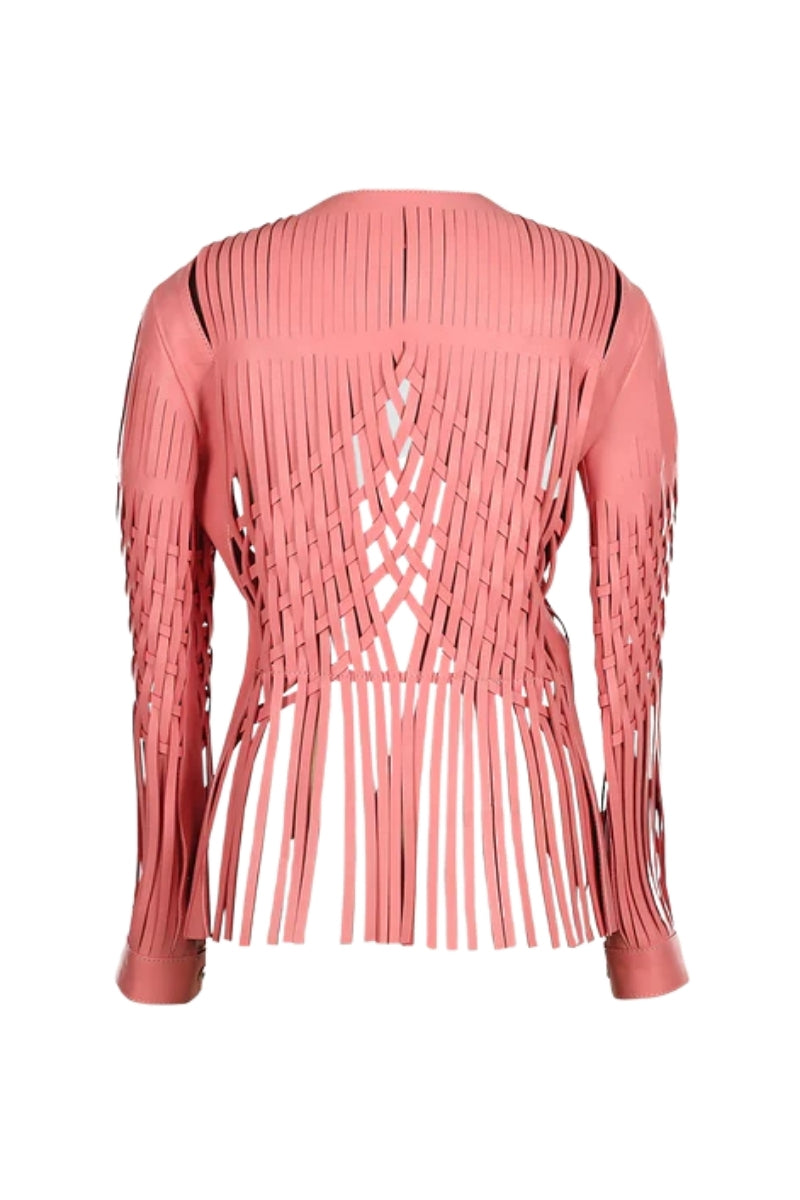 Attalea Leather Jacket Blush Pink