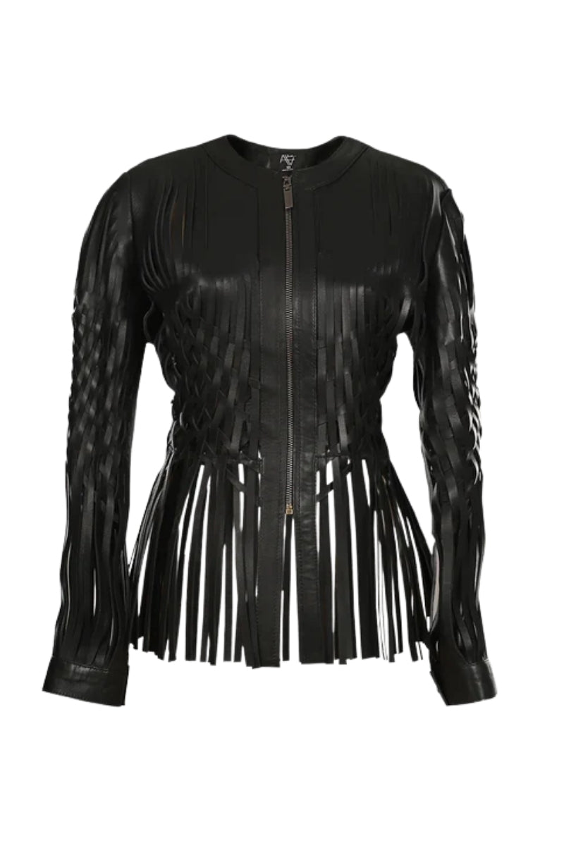 Attalea Leather Jacket Black