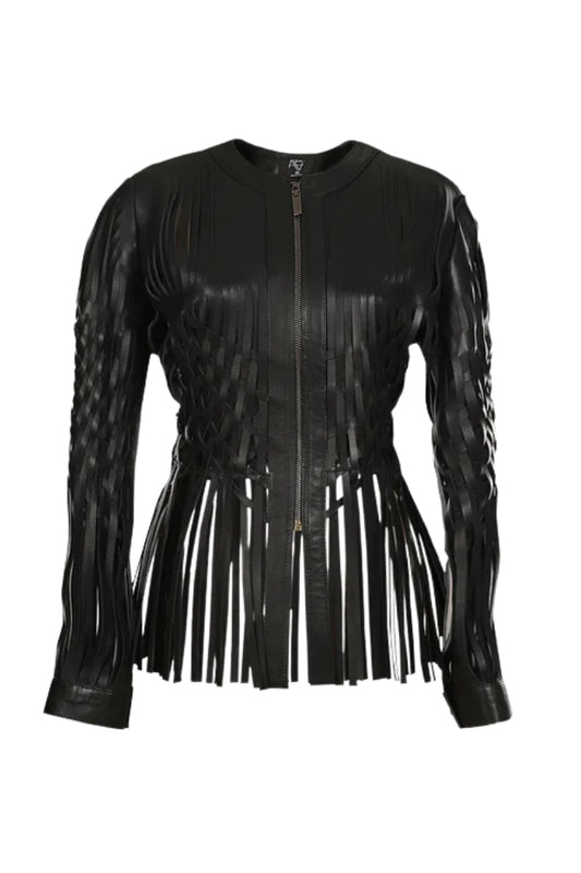 Attalea Leather Jacket Black