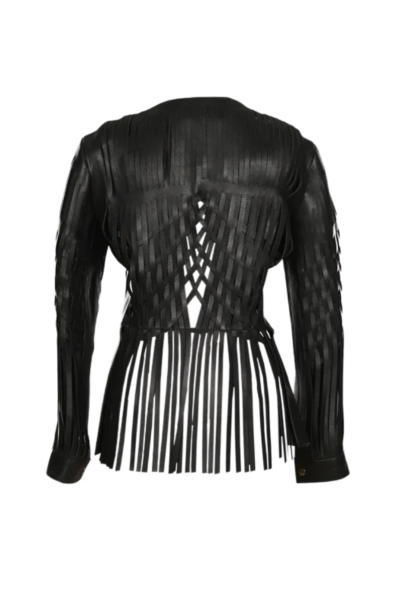 Attalea Leather Jacket Black