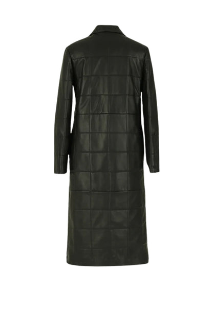 Maple Leather Coat Black