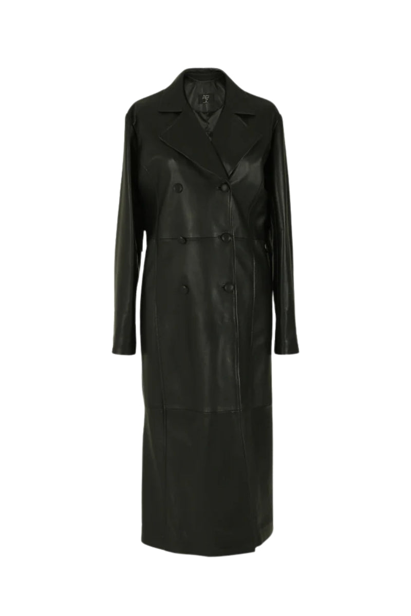 Aster Leather Coat Black