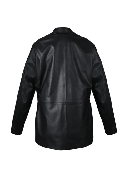 Polaris Leather Blazer Black