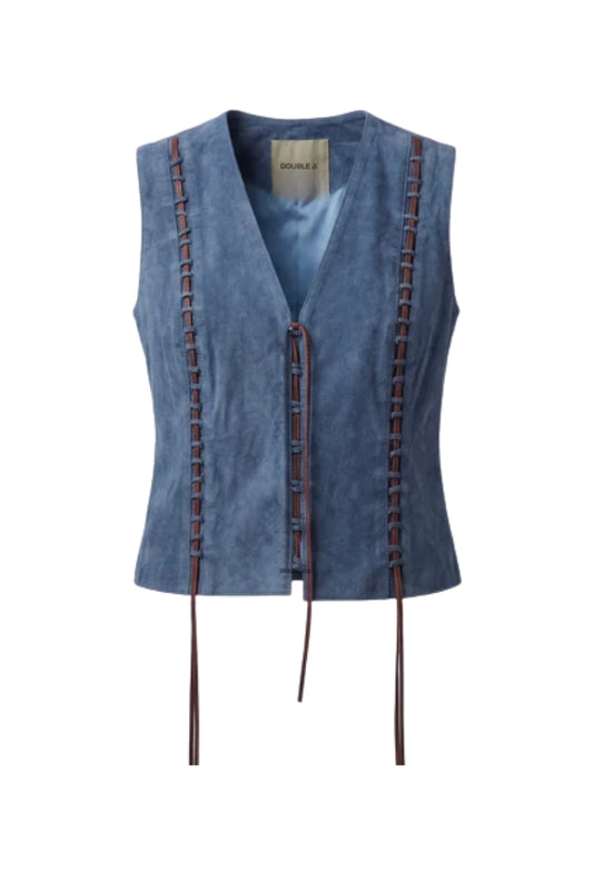 Jade Suede Top Blue