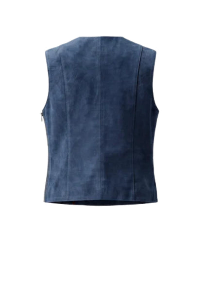 Jade Suede Top Blue