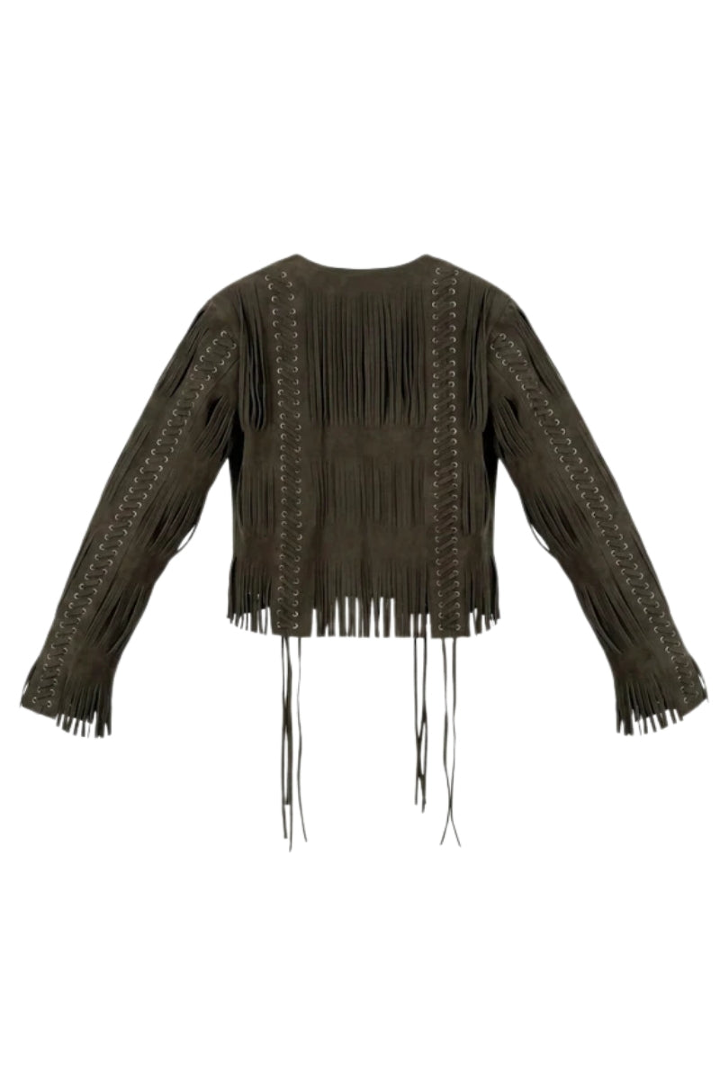 Caniayla Suede Jacket Olive