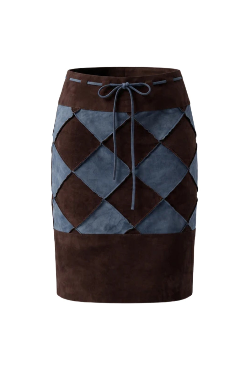 Millie Suede Skirt Brown