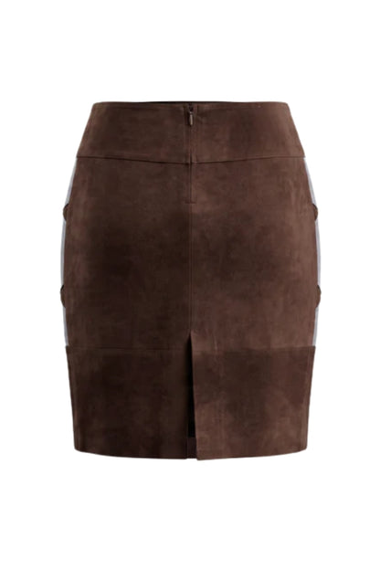 Millie Suede Skirt Brown