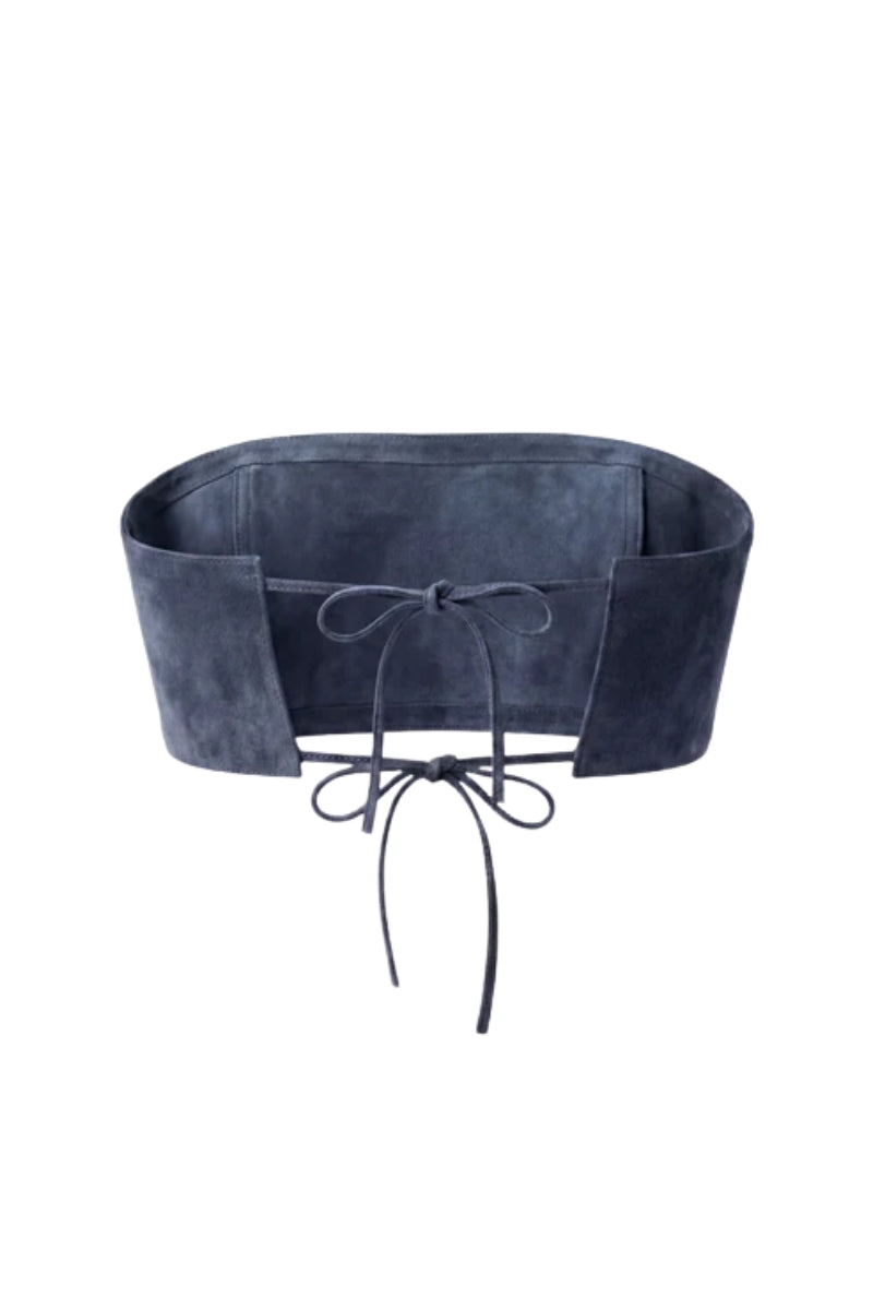 Amelia Suede Top Blue
