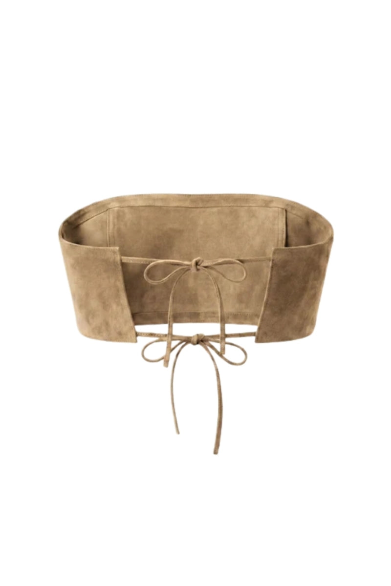 Amelia Suede Top Tan