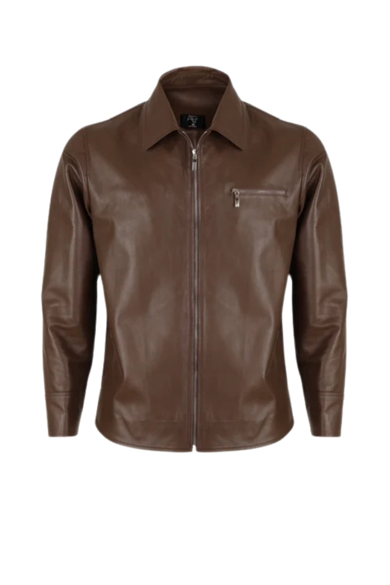 Emerson Leather Jacket Brown
