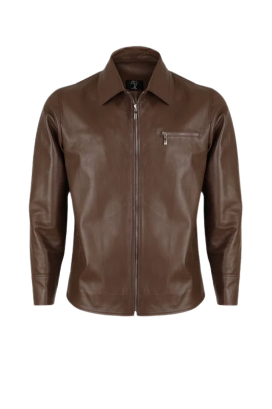 Emerson Leather Jacket Brown