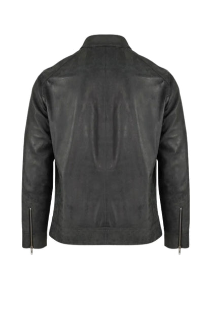 Logan Leather Jacket Washed grey