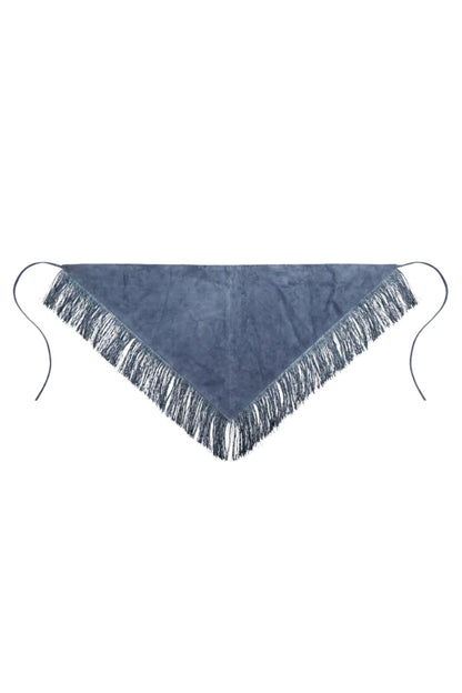 Fringes Suede Bandana Blue