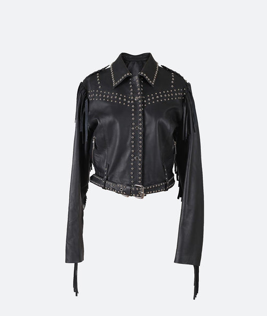 Venus Leather Jacket Black