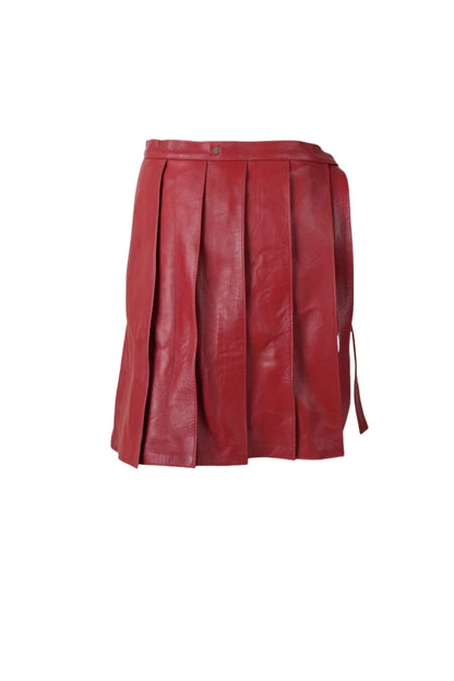 Veya Wrap On Leather Belt Red