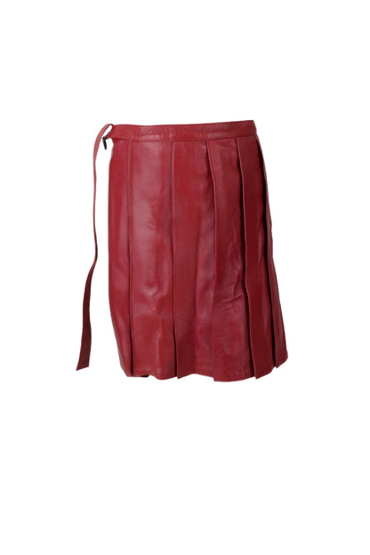 Veya Wrap On Leather Belt Red